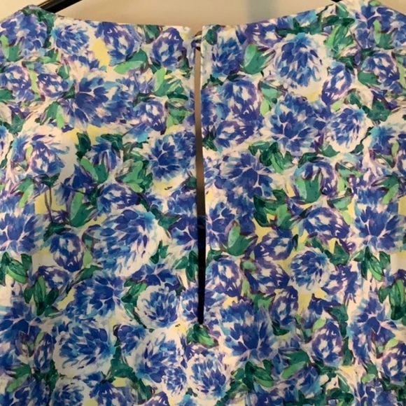Zara Spring Floral Ruched Poplin Top - Picture 3 of 4